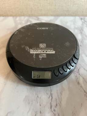 Coby CD191BK Portable FM Radio and CD/MP3 Player